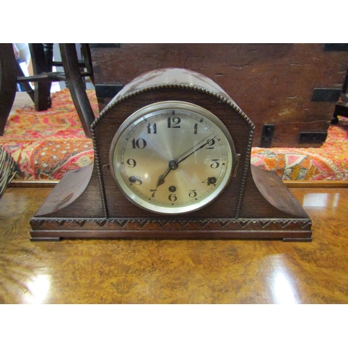 212 - An early 20th Century mantel clock with 3-train movement     (E) £10-15