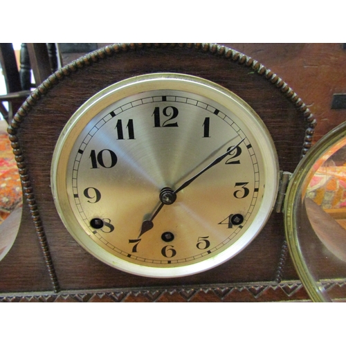 212 - An early 20th Century mantel clock with 3-train movement     (E) £10-15