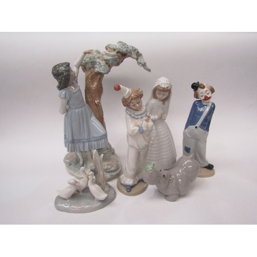 A selection of Nao figures of clowns, children and animals (6)