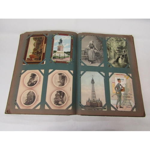 321 - A family postcard album containing late Victorian/ early 20th century topographical and mainly UK ge... 