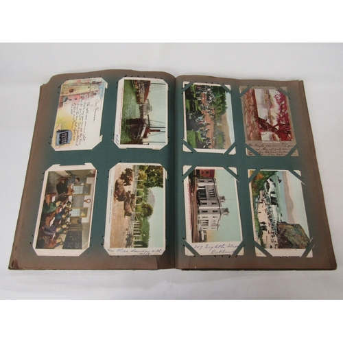 321 - A family postcard album containing late Victorian/ early 20th century topographical and mainly UK ge... 