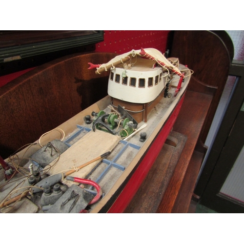 83 - A handmade 'John McIntosh' model of a boat on stand