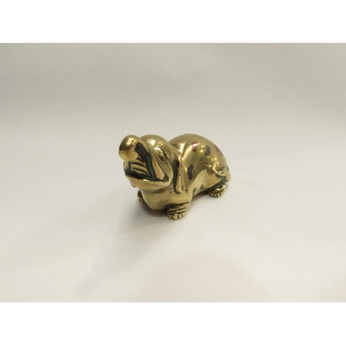 331 - A Japanese brass elephant scroll holder     (R) £40