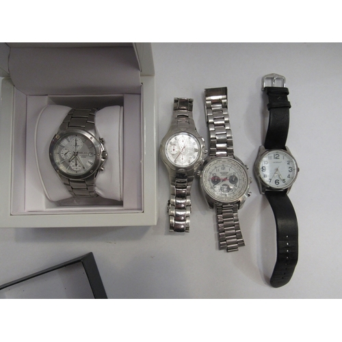 333 - Four gents wristwatches including a cased Seiko example, some a/f