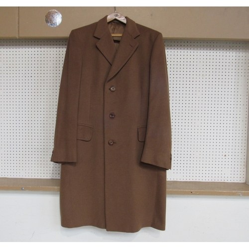 1233 - Daks for Simpson of Piccadilly camel  wool/ cashmere single breasted overcoat    (R) £0