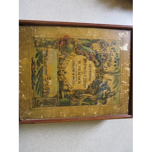 1199 - A Victorian map of England and Wales jig-saw in wooden box