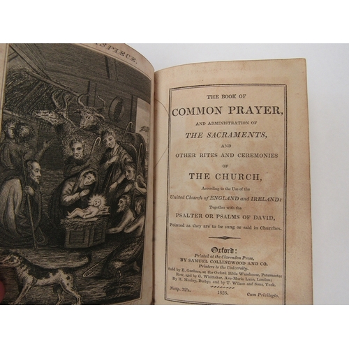 1320 - An 1825 Book of Common Prayer, Oxford, printed at the Clarendon Press, several engraved plates, 16mo... 