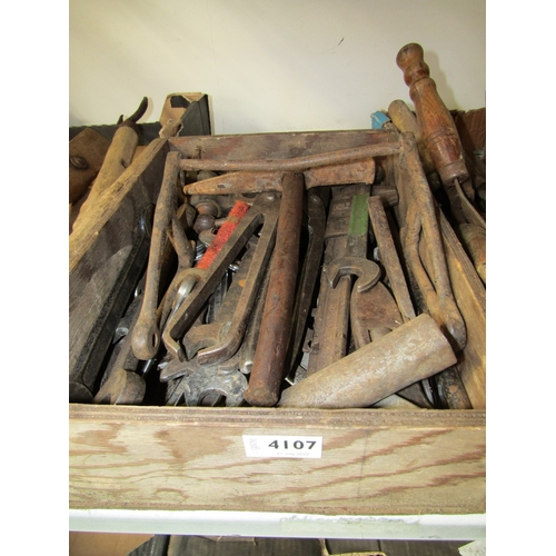 4107 - A box of mixed spanners