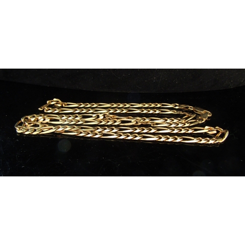 5071 - A 9ct gold flatlink necklace, 60cm long, 17.1g