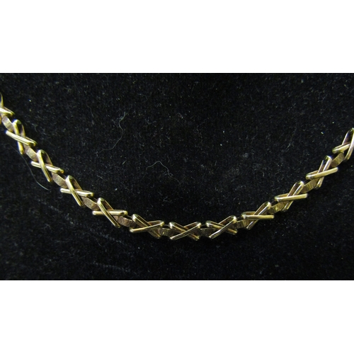 5161 - A 9ct gold fancy link necklace, 40cm long, 10.2g