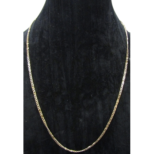 5168 - A 9ct gold flatlink necklace, 70cm long, 19.8g