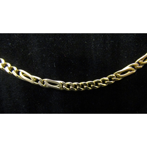 5168 - A 9ct gold flatlink necklace, 70cm long, 19.8g