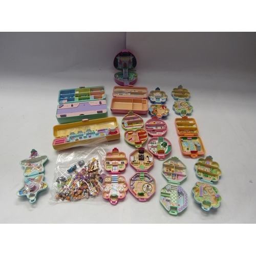 7139 - Fourteen Bluebird Toys Polly Pocket playsets with various loose figures and accessories