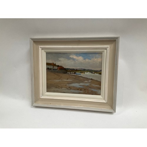 8011 - JOHN WEBSTER (XX-XXI): An oil of Burnham Overy Staithe, 21cm x 29cm, framed and glazed    (E) £40-60