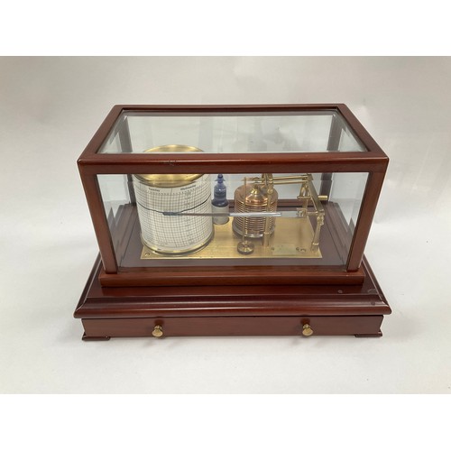 8025 - A modern hardwood cased barograph