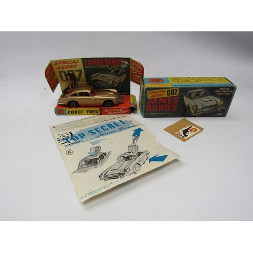 7307 - Boxed Corgi Toys diecast 261 James Bond Aston Martin D.B.5 with driver, bandit and secret instructio... 