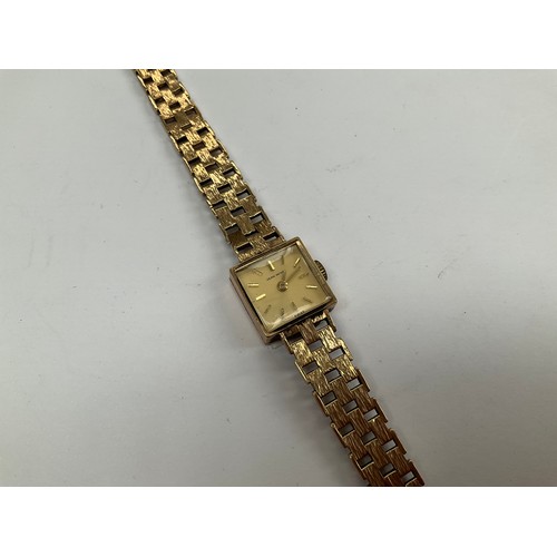 8109 - A 9ct gold Swiss Jean Renet lady’s wristwatch, 19.8g