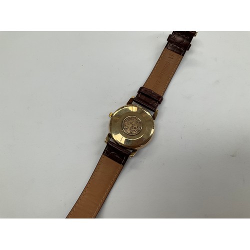 8131 - A 1960s Omega Seamaster Automatic gentleman’s wristwatch, 9ct gold cased, with leather strap