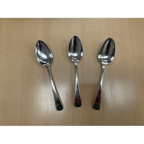 8134 - Three silver serving spoons including a pair by Chawner & Co., London 1872