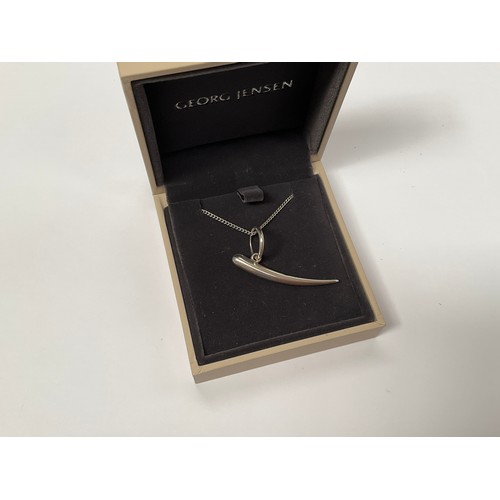 8176 - A Georg Jensen Uno pendant on chain, boxed