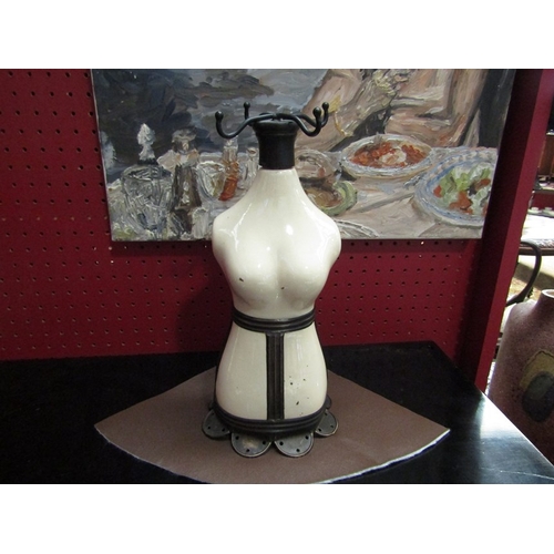 426 - A ceramic mannequin form jewellery stand