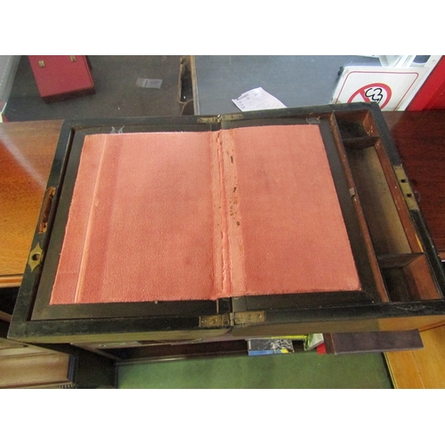 17 - An Edwardian inlaid writing slope, a/f