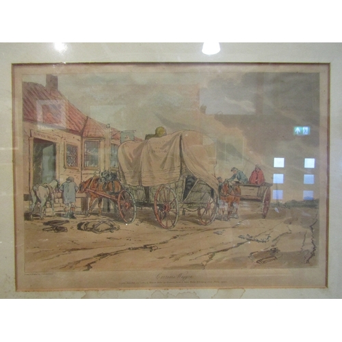 98 - A hand coloured etching 'Carrier Wagon', drawn and etched by John Augustus Atkinson (1755- 1833), pu... 