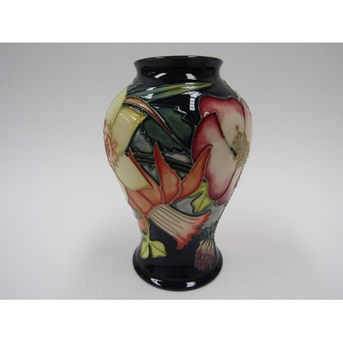 8066 - A Moorcroft Golden Jubilee 2002 pattern vase, WM monogram, 16cm tall, boxed