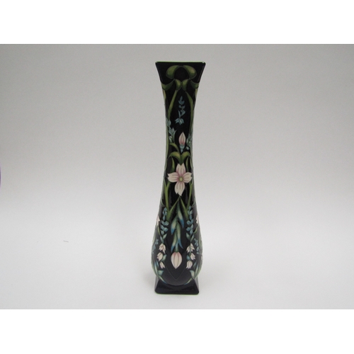 8078 - A Moocroft Tresses Trial pattern vase, dated 20.4.11, 35cm tall, boxed