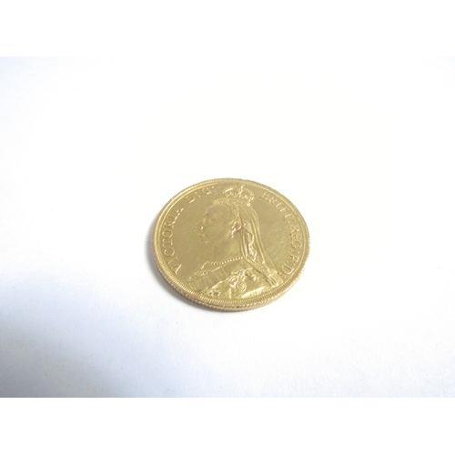 8090 - An 1887 Queen Victoria Jubilee head gold £2 coin