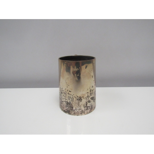 8198 - A Barker Ellis Silver Co tankard, Birmingham 1970, slight dent, 9.5cm tall, 239g