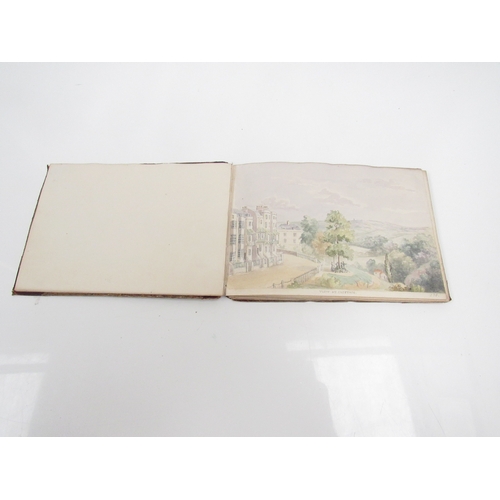 8268 - An interesting 19th Century artists sketch book dated 1838-1839 containing 21 pencil and watercolour... 