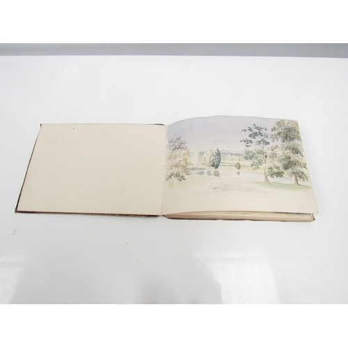 8268 - An interesting 19th Century artists sketch book dated 1838-1839 containing 21 pencil and watercolour... 