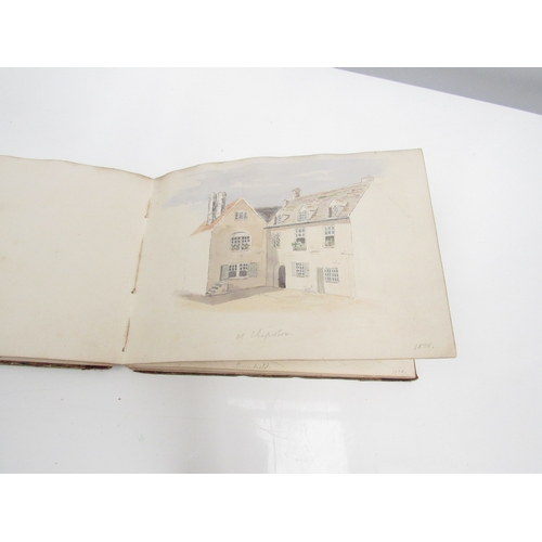 8268 - An interesting 19th Century artists sketch book dated 1838-1839 containing 21 pencil and watercolour... 