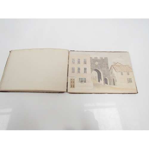 8268 - An interesting 19th Century artists sketch book dated 1838-1839 containing 21 pencil and watercolour... 