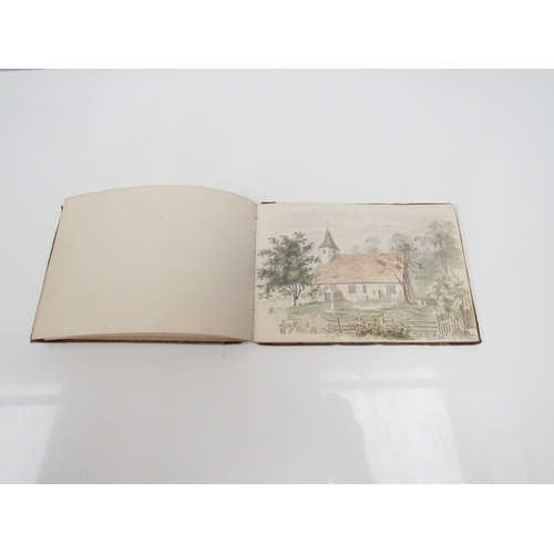 8268 - An interesting 19th Century artists sketch book dated 1838-1839 containing 21 pencil and watercolour... 