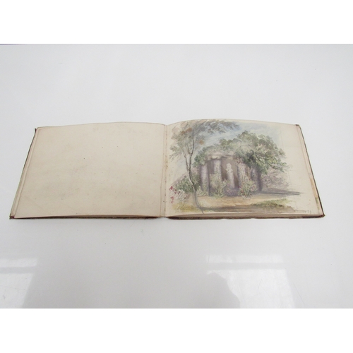 8268 - An interesting 19th Century artists sketch book dated 1838-1839 containing 21 pencil and watercolour... 