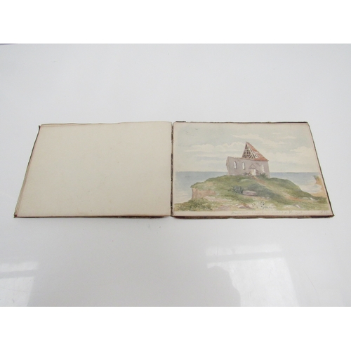 8268 - An interesting 19th Century artists sketch book dated 1838-1839 containing 21 pencil and watercolour... 