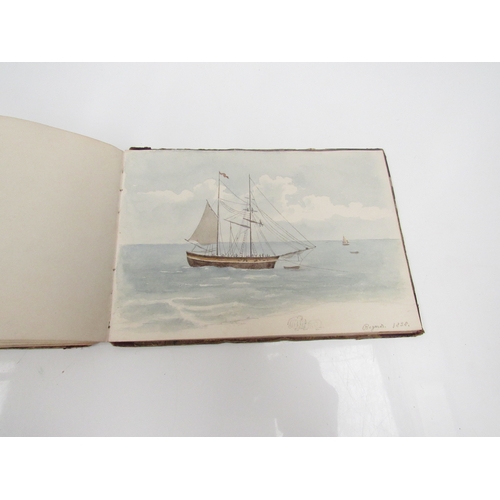 8268 - An interesting 19th Century artists sketch book dated 1838-1839 containing 21 pencil and watercolour... 