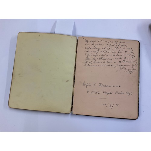 5404 - Two albums with passages written by WWI soldiers belonging to Dorothy E.J.M. Drew dated 1912, with l... 