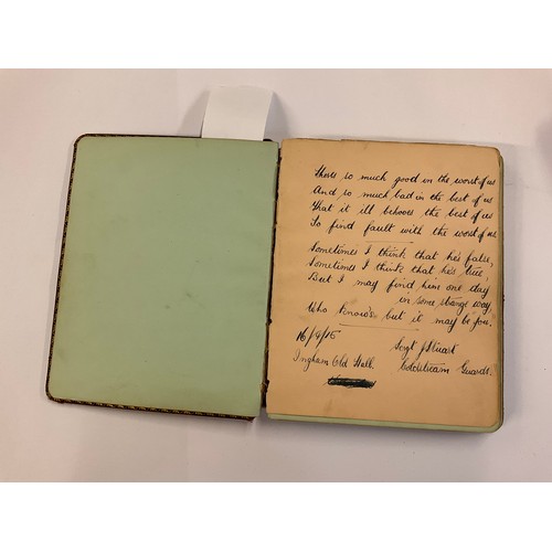 5404 - Two albums with passages written by WWI soldiers belonging to Dorothy E.J.M. Drew dated 1912, with l... 