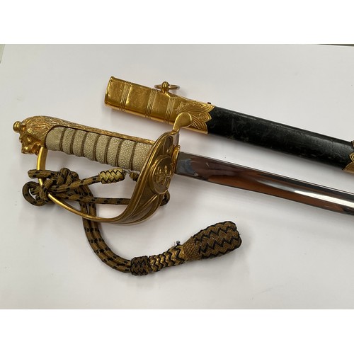 5431 - An Elizabeth II 1827 pattern Royal Naval officer's sword, to a NCO, with scabbard