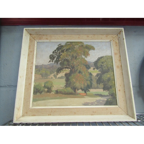 1265 - PAUL SMYTH (XX): An oil on board, Caister St Edmund, framed, 25cm x 29cm