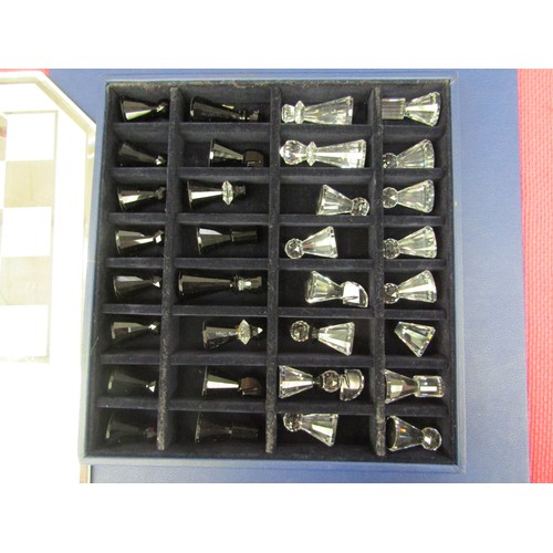 1457 - A Swarovski crystal chess set, a/f