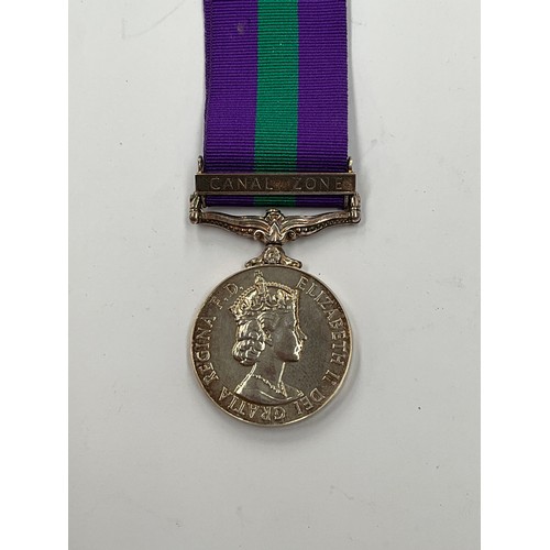 5396 - An Elizabeth II (EIIR) General Service Medal (GSM) with Canal Zone clasp named to CPL. J. SAVAGE (40... 