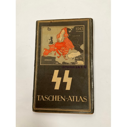 5351 - A Third Reich era German SS Taschen-Atlas showing 1918 and 1943 areas of Europe