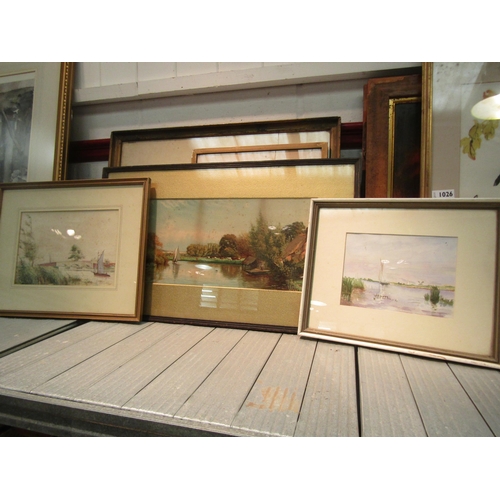 1027 - Five watercolours of sailing boats, including Gilbert Sayer dated 1921, all framed and glazed
      ... 