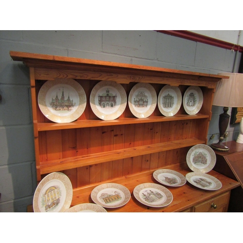 1064 - A 20th Century pine dresser, three drawer over three door, a/f, 176cm x 160cm x 46cm