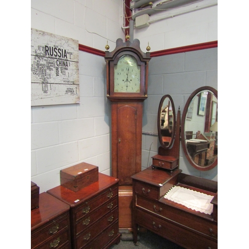 1073 - An H.Young, Swaffham longcase clock, two weights, winding key and pendulum