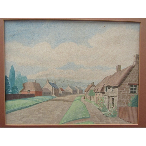 1132 - J. HAMMONT: A pair of watercolours of rural village scenes, 24cm x 30cm             (R) £10